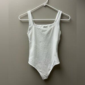 Babaton Contour White Squareneck Bodysuit